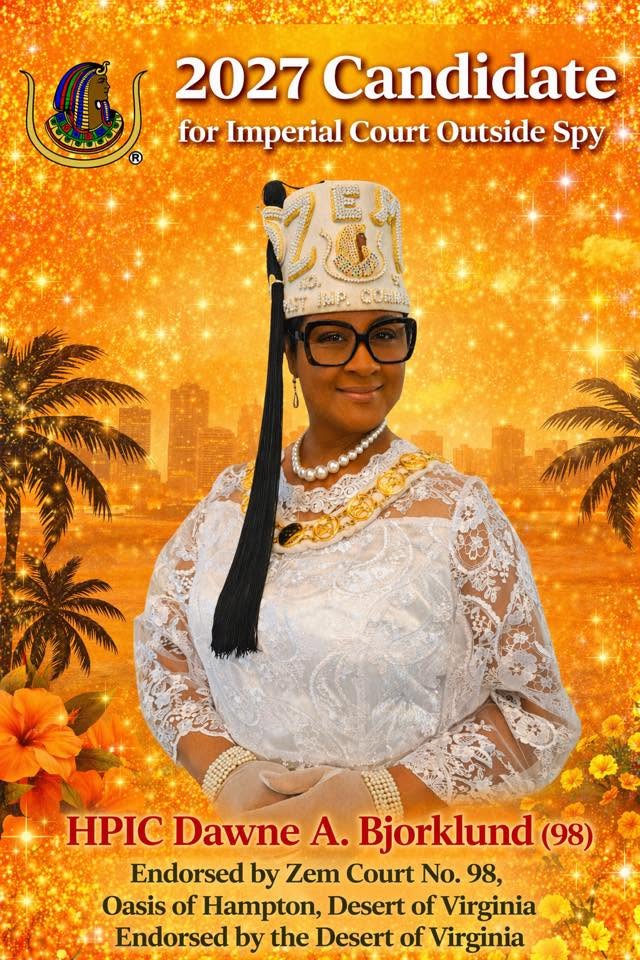 2027 Candidate for Imperial Court Outside Spy — HPIC Dawne A. Bjorklund